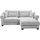 ed exciting design Eckcouch Cord 2-Sitzer Grau