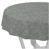 ANRO Tischdecke Alica Leinen Melliert Tischwäsche (Einzelstück 1-tlg), wasserabweisend Melliert Pastelblau Rund 120cm blau Rund | Ø 120 cm x 120 cm x 120 cm