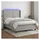 vidaXL Boxspringbett mit Matratze & LED Hellgrau 140x200 cm Stoff