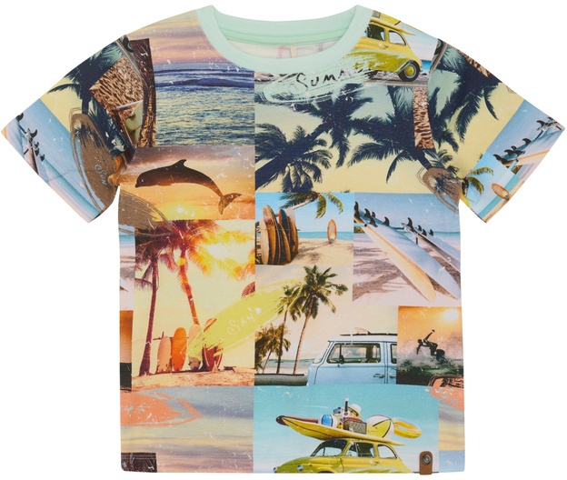 Minymo - T-Shirt Beachtime In Bunt, Gr.110
