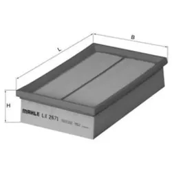 Luftfilter MAHLE LX 2671 für Jaguar XK II