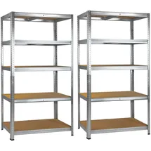 DEMA Schwerlastregal Metall 40x90x180 cm silber