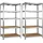 DEMA Schwerlastregal Metall 40x90x180 cm silber