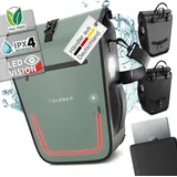 eloneo Fahrradtasche Gepäckträgertasche grau