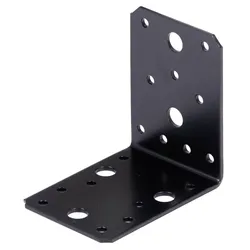 Alberts 25x Winkelverbinder schwarz, kunststoffummantelt, Metallwinkel Regalwinkel, 90 x 90 x 65 mm