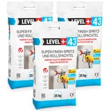 Level + Super Finish Spritz- Rollspachtel Fertigspachtel 75 kg Perfekt Glatt Q4 Sack L+43