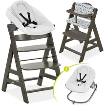 hauck Hauck, Hochstuhl, Hochstühle Alpha Plus Select Charcoal 4-tlg. Newbornset Light (Hochstuhl)