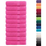 vidaXL SOLUND Handtuchset 70 x 140 cm rosa 10 St.
