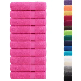 vidaXL SOLUND Handtuchset 70 x 140 cm rosa 10 St.