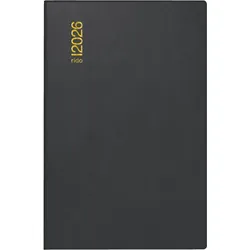 Rido Taschenkalender Industrie II 7,5x11,2cm 2 Tage/Seite Kunststoff schwarz 2026