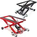 Motorradhebebühne 500kg 11-40cm Motorradheber Hebebühne Motorrad Bühne Hydraulik Wählen Sie Ihre Farbe: Rot