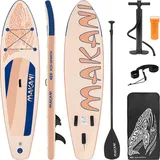 ECD Germany SUP Board Stand Up Paddle Board 320 x 80 x 15 cm apricot