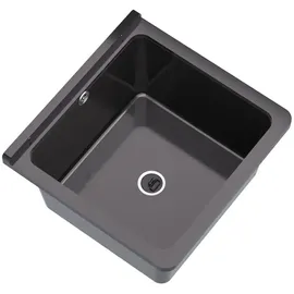 QLS Ausgussbecken 40 x 38 x 22,8 cm Schwarz