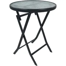 VCM Gartentisch klappbar Balkontisch rund Maße ca. H. 70 x B. 55 x T. 55 cm Klapptisch Balkontisch Gartenmöbel – anthrazit