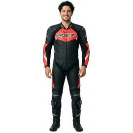 RST Tractech Evo D3O Lederkombi - Neon Red - S