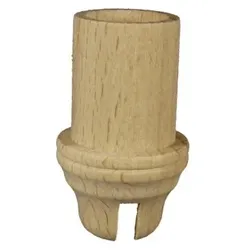 Holz Lichtertülle für Fassung 1249, Nut 6 mm
