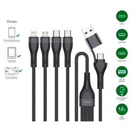 4smarts USB-C auf USB-A 1,2 m Schwarz