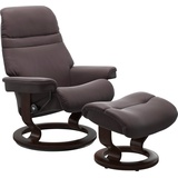 Stressless Stressless® Relaxsessel »Sunrise«, (Set, Relaxsessel mit Hocker), mit Classic Base, Größe M, Gestell Braun