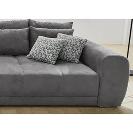 luma-home schönes für dein zuhause luma-home Big-Sofa, Grau Textil, 4-Sitzer, Füllung: Polyurethan (Pur), einzeln stellbar,Rechteckig, 306x86x134 cm, Wohnzimmer, Sofas / Couches, Sofas, Bigsofas