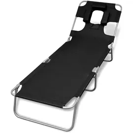 vidaXL Klappliege 67 x 62 x 27 cm Schwarz