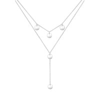 Elli Y-Kette Geo Layer Plättchen 925 Sterling Silber Ketten Damen