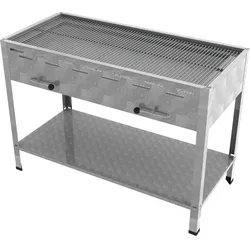 ChattenGlut Professional 6er Holzkohle Bräter Standgerät Grill mit Rost 1140x530x800mm