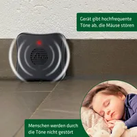 Gardigo Mäusefeindmobil batteriebetriebener Ultraschall-Mäuseschreck
