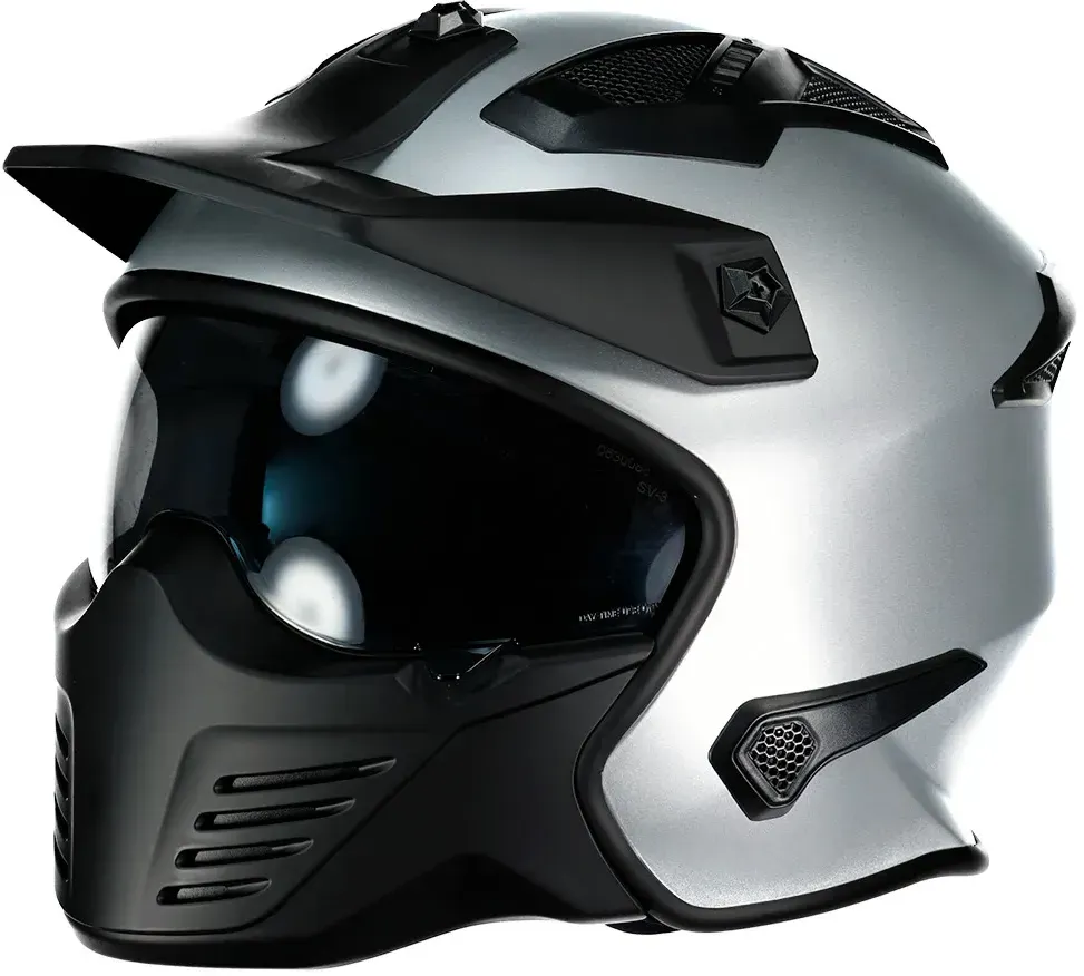 Bayard Xp-69 S Draco Hybrid Klapphelm - Silver / Grey - XL