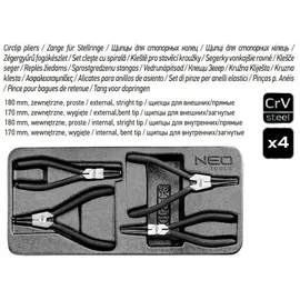 Neo Tools Sicherungsringzange 4 tlg.