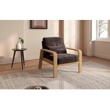 sit&more Sessel »Kolding«, Armlehnen aus Buchenholz in natur, verschiedene Bezüge und Farben braun
