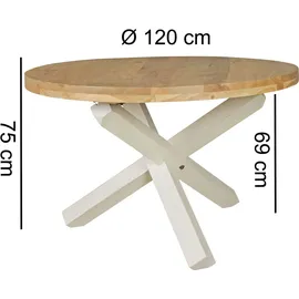 Wohnling BOHA Ø 120 cm braun