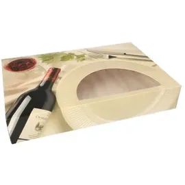 Papstar 5 Transport- und Catering-Kartons 8 cm x 46 cm x 31 cm "Orchidee" mit Sichtfenster,
