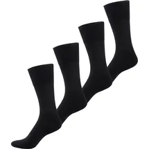 Nur Der Basicsocken Baumwolle Aktiv 4er Pack Schwarz 43-46