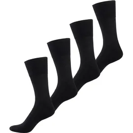 Nur Der Basicsocken Baumwolle Aktiv 4er Pack Schwarz 43-46