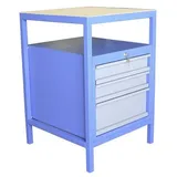 AEROTEC Werkbank Stahl 592 x 850 x 572 mm Blau/Grau