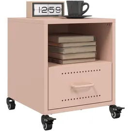 vidaXL Nachttisch Rosa 36x39x43,5 cm Stahl