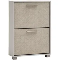 Schildmeyer Schuhschrank Edno 159986, cremebeige/Canasta Dekor, 59,8 x 19,5