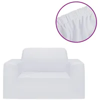 vidaXL Sofahusse Stretch Weiß 100% Polyester