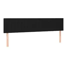 vidaXL Boxspringbett mit Matratze & LED Schwarz 180x200 cm Stoff