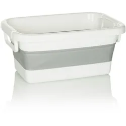 Faltbare Wanne / Behälter, CLEAN SILW Kunststoff grau/weiß hjh OFFICE