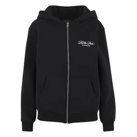 miss tee Sweatjacke MISS TEE "Miss Tee Feel The Pain Ladies Fluffy Zip Hoody", Damen, Gr. S, schwarz, 70% Baumwolle, 30% Polyester, Sweatjacken Sweatjacke