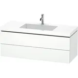Duravit Waschtischunterschrank c-bonded L-Cube 120x48cm, 1 HL, w matt, 2 Schub., wandhängend