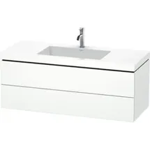 Duravit Waschtischunterschrank c-bonded L-Cube 120x48cm, 1 HL, w matt, 2 Schub., wandhängend