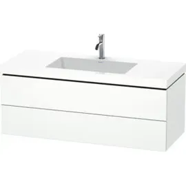 Duravit Waschtischunterschrank c-bonded L-Cube 120x48cm, 1 HL, w matt, 2 Schub., wandhängend