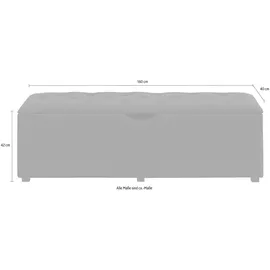 Home Affaire Hockerbank Knobbed Dunkelblau 160 x 42 x 40 cm