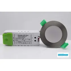 LED Downlight Einbaustrahler, 10W, IP44, klein und kompakt, satin chrom (LED farben: WW warmweiß)