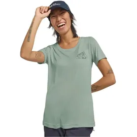 Jack Wolfskin Peak Graphic Kurzarm-t-shirt - New Mountain Green Zinnia - 2XL