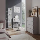 Vicco Schminktisch Surrey Weiß 60 cm mit LED-Spiegel