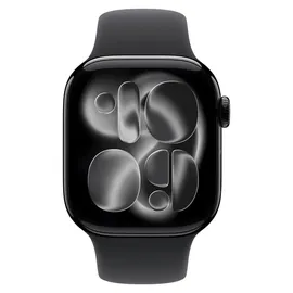 Apple Watch Series 11 GPS 42mm Jet Black Aluminium Sport Band black M/L