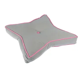 Homescapes Bodenkissen Stern 70 x 48 x 7 cm Grau Rosa